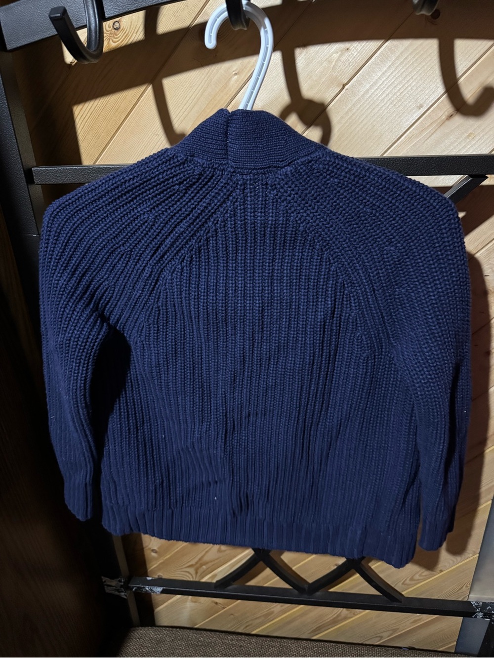 GAP Deep Navy Open-Front Ribbed Cardigan - Picture 2 of 6